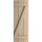 Ekena Millwork Rustic Three Board Joined Board-n-Batten Rough Cedar Faux Wood Shutters w/Z-Board, 16 1/2W x 76H, PR SHUBJZ16X76RCPR - alternate 5